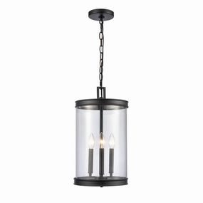 Mendoza Three Light Pendant Matte Black Ceiling Lights Lighting cheap deals