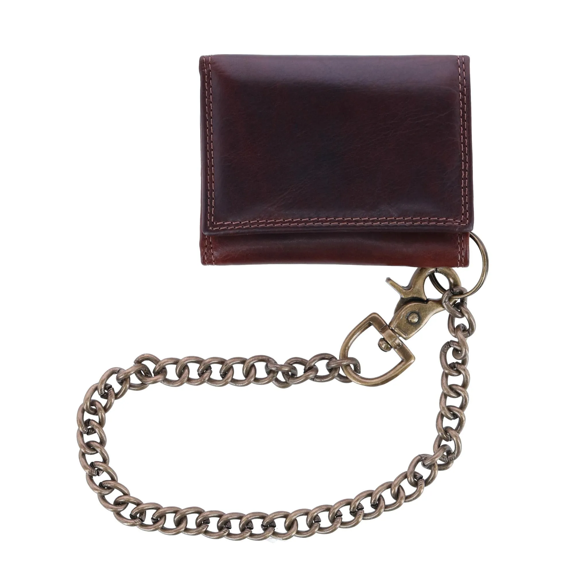 Men's Colorado Leather RFID Trifold Chain Wallet