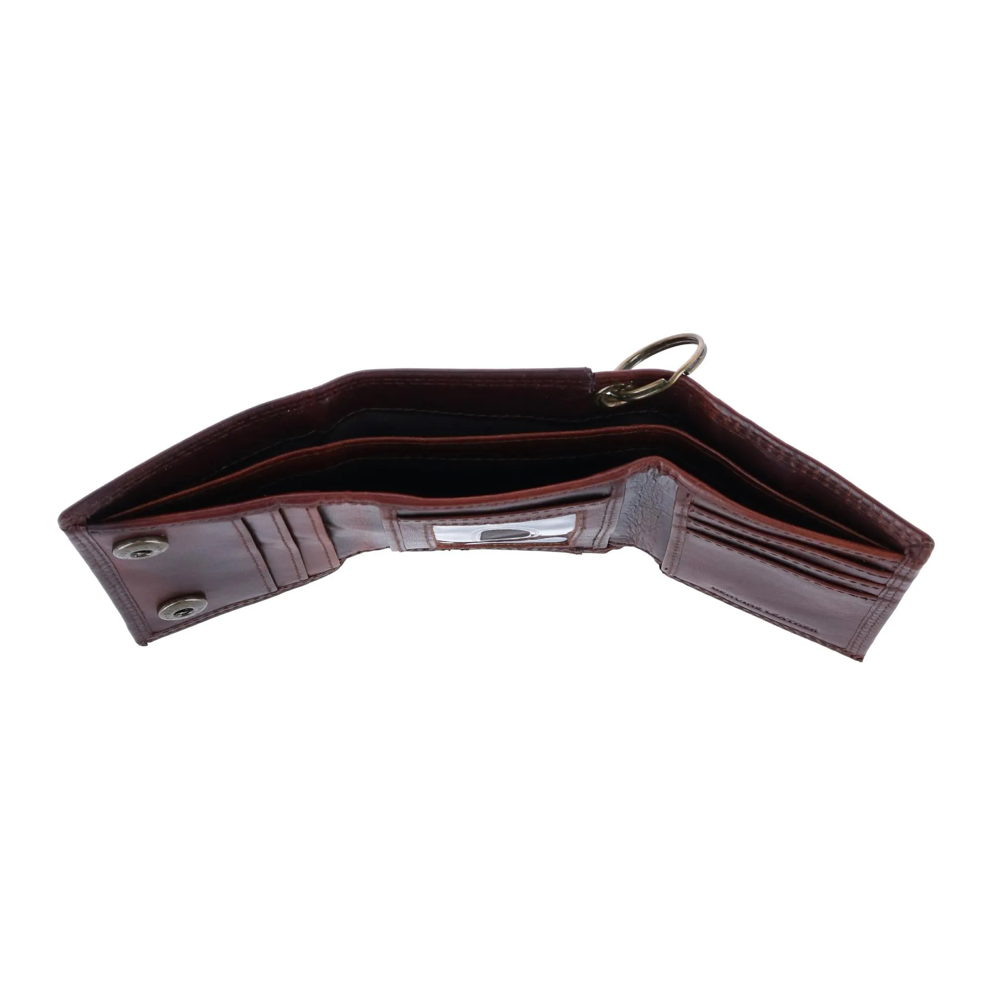 Men's Colorado Leather RFID Trifold Chain Wallet