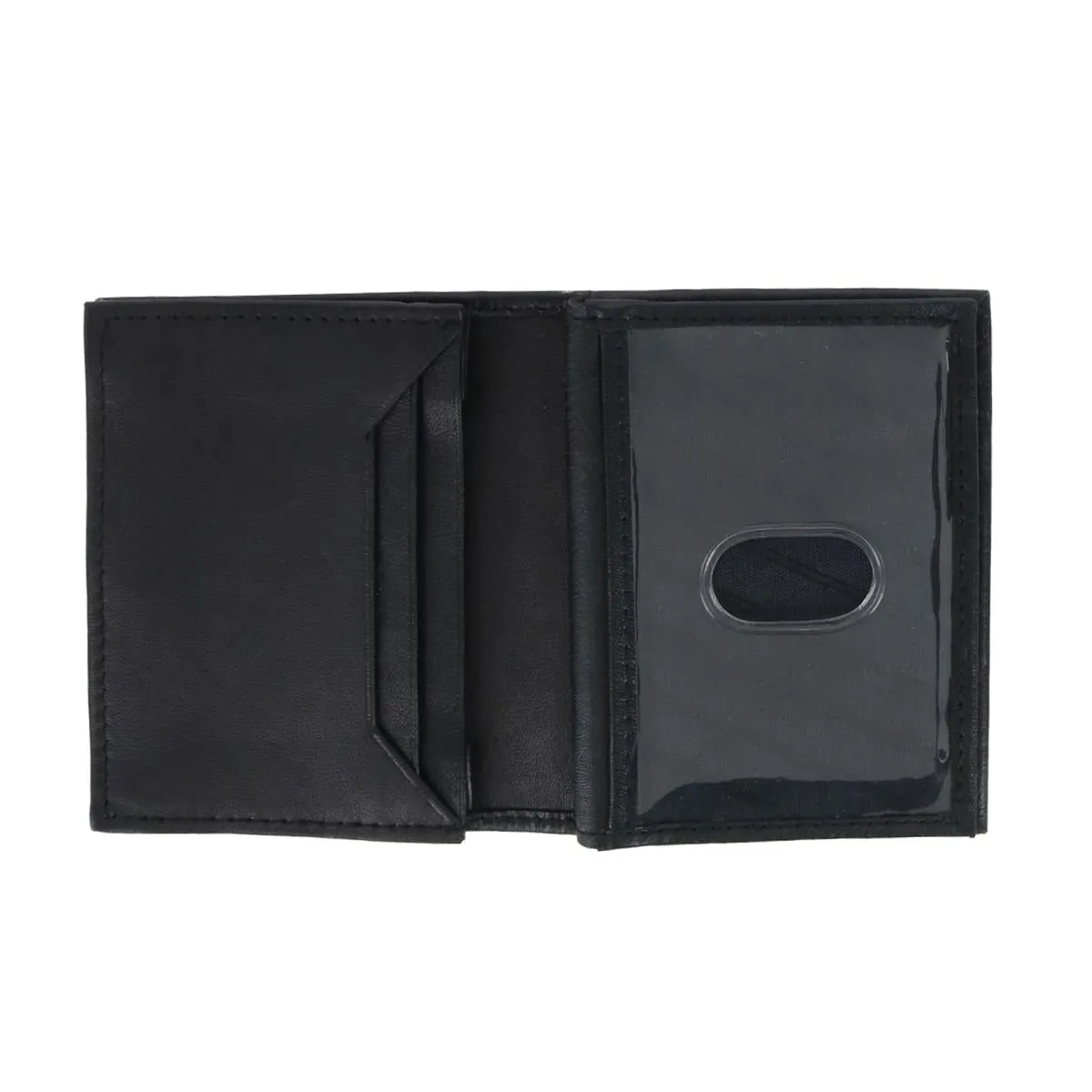 Men's Lambskin Bifold Wallet with Center Flap