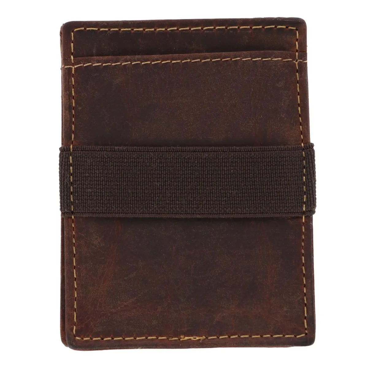 Men's Leather Front Pocket Wallet with Elastic Keeper
