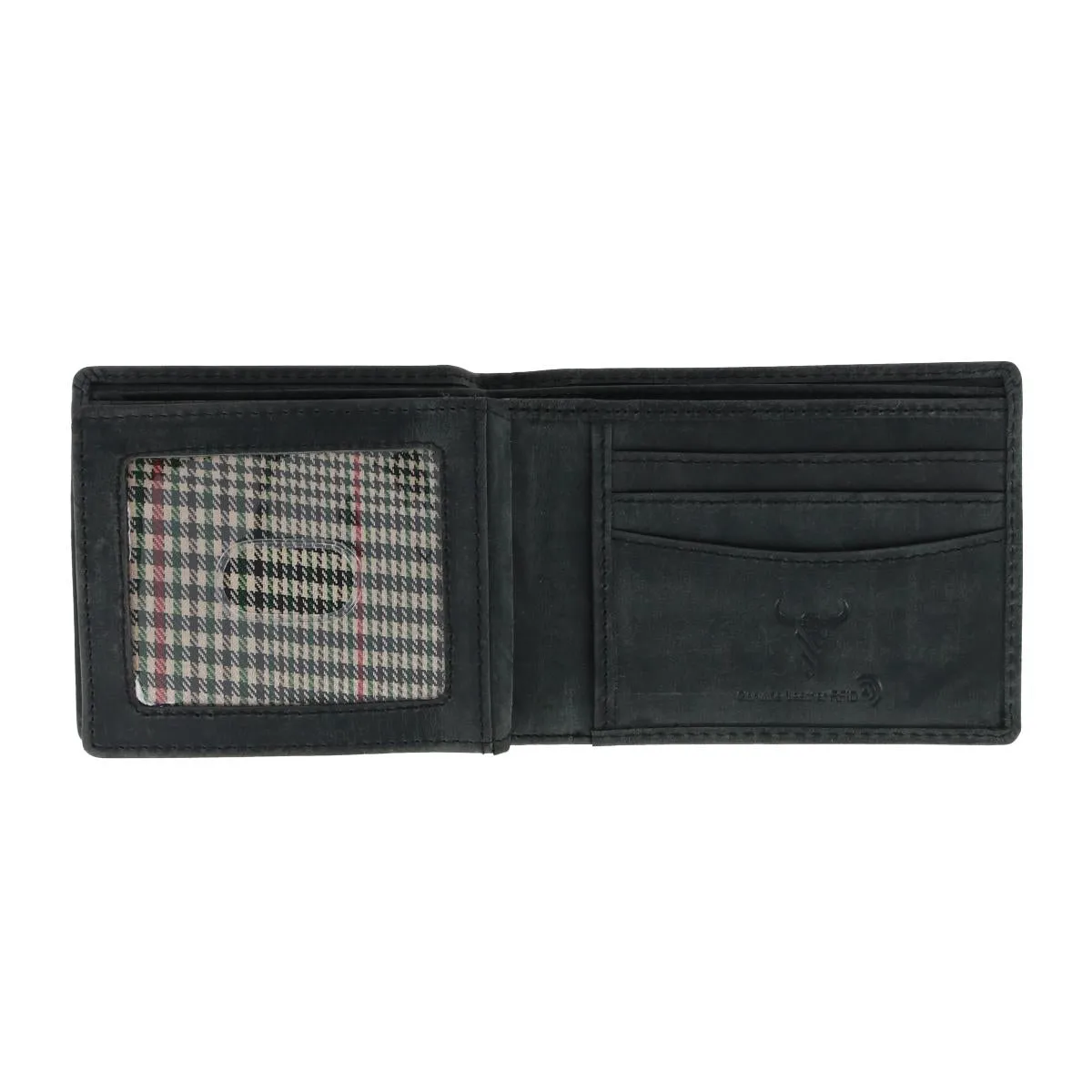 Men's Leather Horse Embossed Bifold Wallet