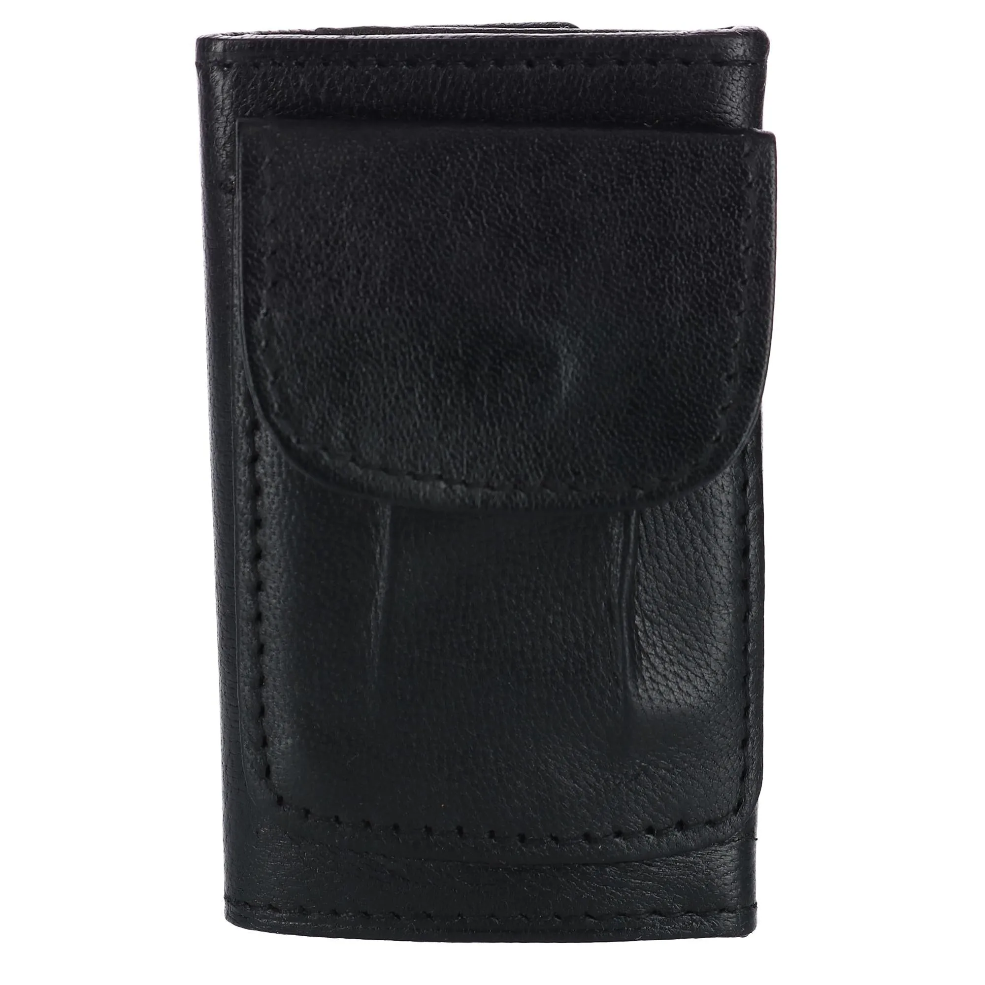 Men's Leather Key Case with Exterior Pocket