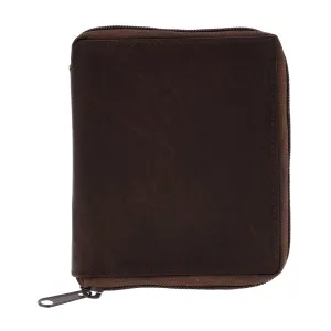 Men's Leather Zip-Around European Wallet