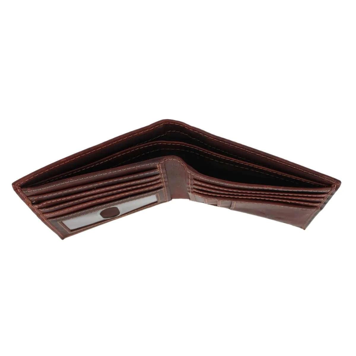 Men's Oil Pull Up Leather Hipster Wallet