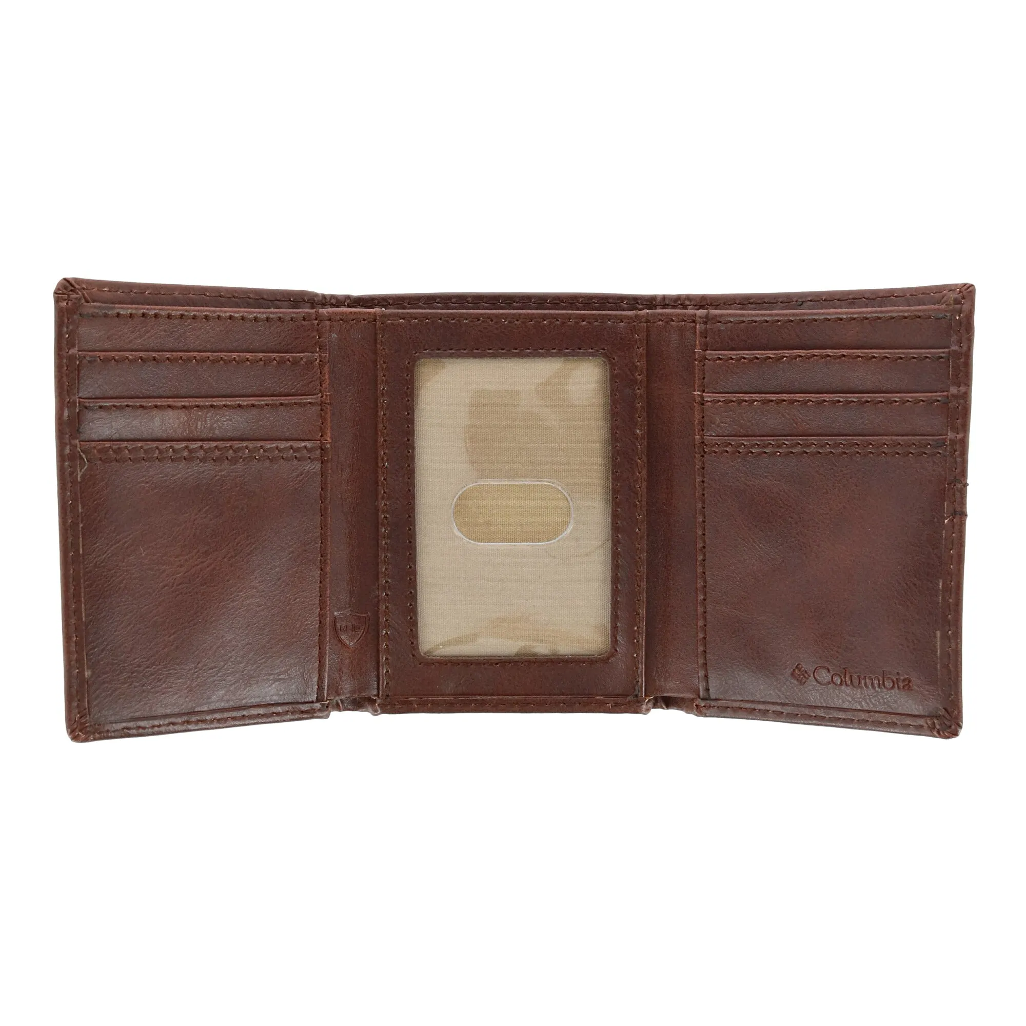 Men's RFID Protected Trifold Wallet with Double Row Stitching