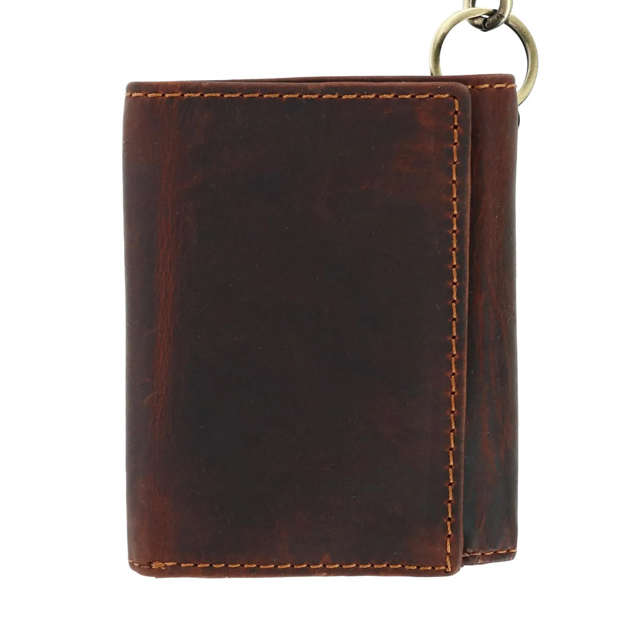 Men's RFID Vintage Leather Trifold Chain Wallet