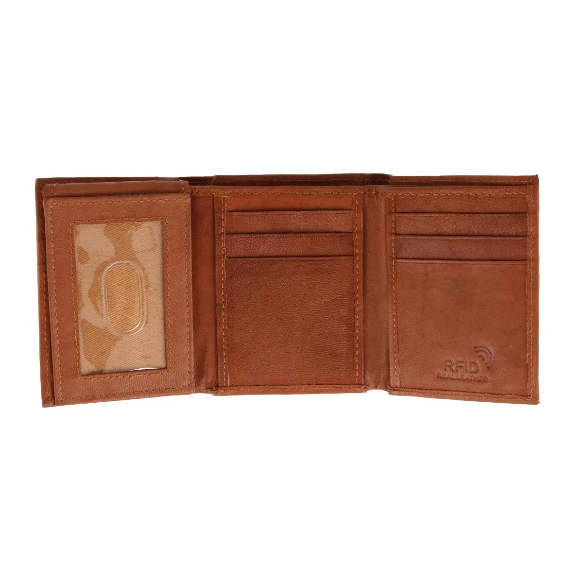 Men's RFID Wolf Embossed Trifold Wallet