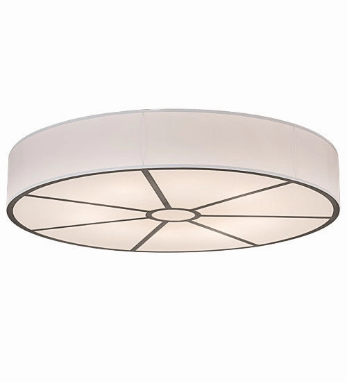 Meyda Tiffany 194230 Contemporary Modern Ten Light Flushmount from Cilindro Collection in Nickel Finish, 60.00 inches