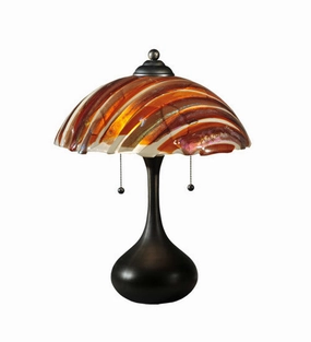 Meyda Tiffany Lighting 110445 Metro Fusion Two Light Table Lamp Lamp Bronze / Dark Sale on Modern Lamps