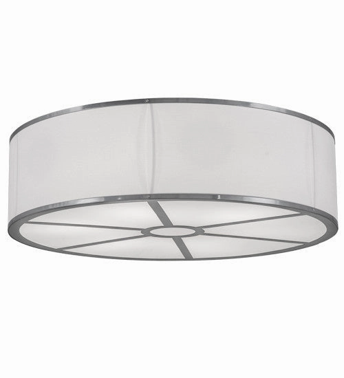 Meyda Tiffany Lighting 169152 Cilindro Six Light Flushmount Ceiling Light Chrome