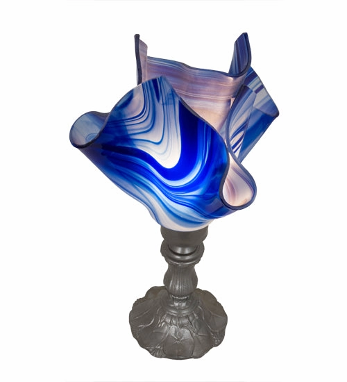 Meyda Tiffany Lighting 176784 Handkerchief One Light Accent Lamp Lamp Pewter, Nickel, Silver