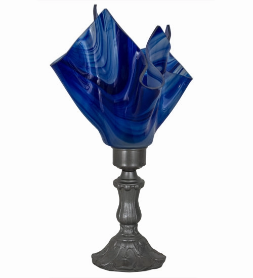 Meyda Tiffany Lighting 176784 Handkerchief One Light Accent Lamp Lamp Pewter, Nickel, Silver