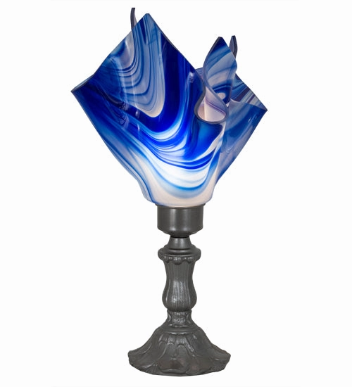 Meyda Tiffany Lighting 176784 Handkerchief One Light Accent Lamp Lamp Pewter, Nickel, Silver