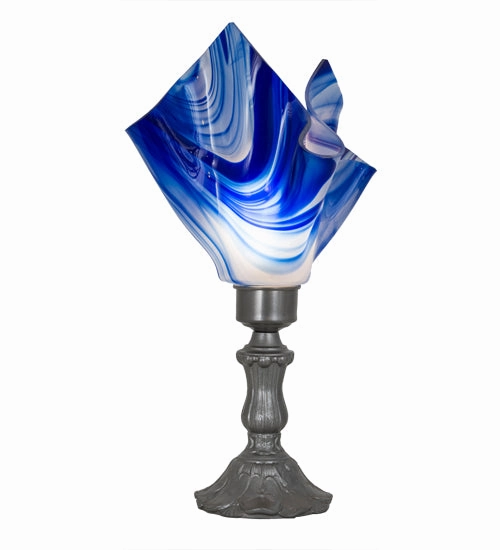 Meyda Tiffany Lighting 176784 Handkerchief One Light Accent Lamp Lamp Pewter, Nickel, Silver