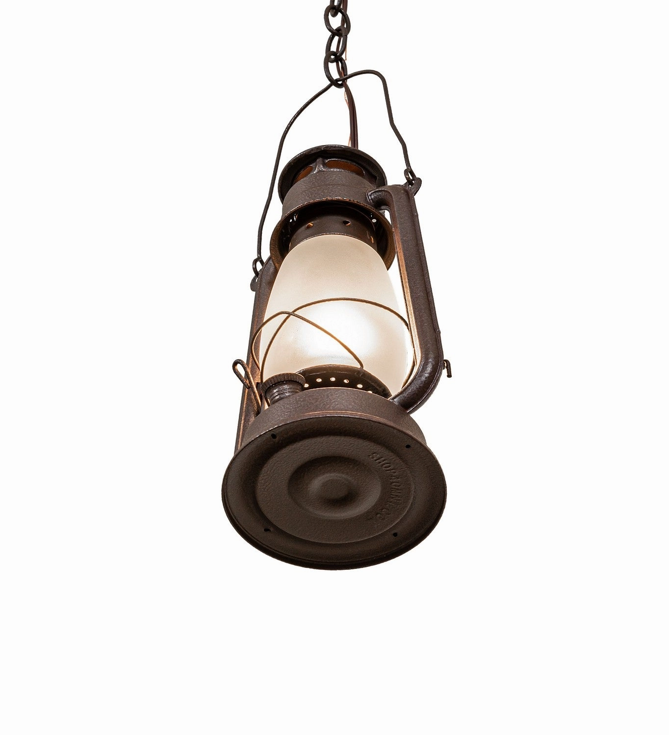 Miners Lantern One Light Mini Pendant Distressed Rust Outdoor Hanging Lights free shipping
