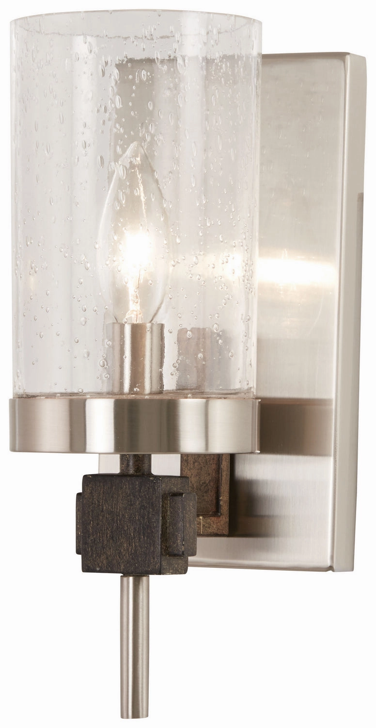 Minka Lavery Bridlewood One Light Bath in Stone Grey with Brushed Nickell Stylish Wall Lights offers