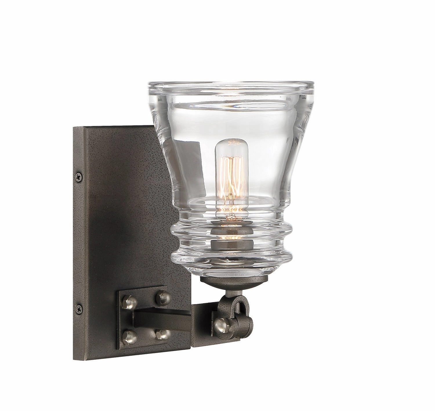Minka Lavery Graham Avenue One Light Bath in Smoked Iron And Brushed Nickel Stylish Wall Lights offers