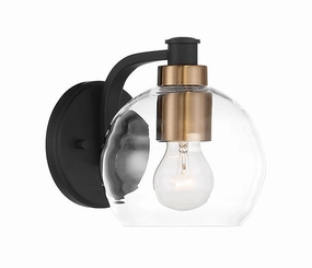 Minka Lavery Keyport One Light Bath in Sand Coal with Natural Brushed Brass Stylish Wall Lights offers