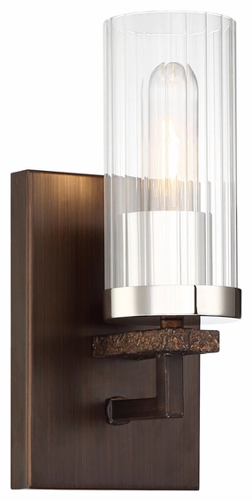 Minka Lavery Maddox Roe One Light Bath in Iron Ore with Gold Dust Highlight Stylish Wall Lights offers