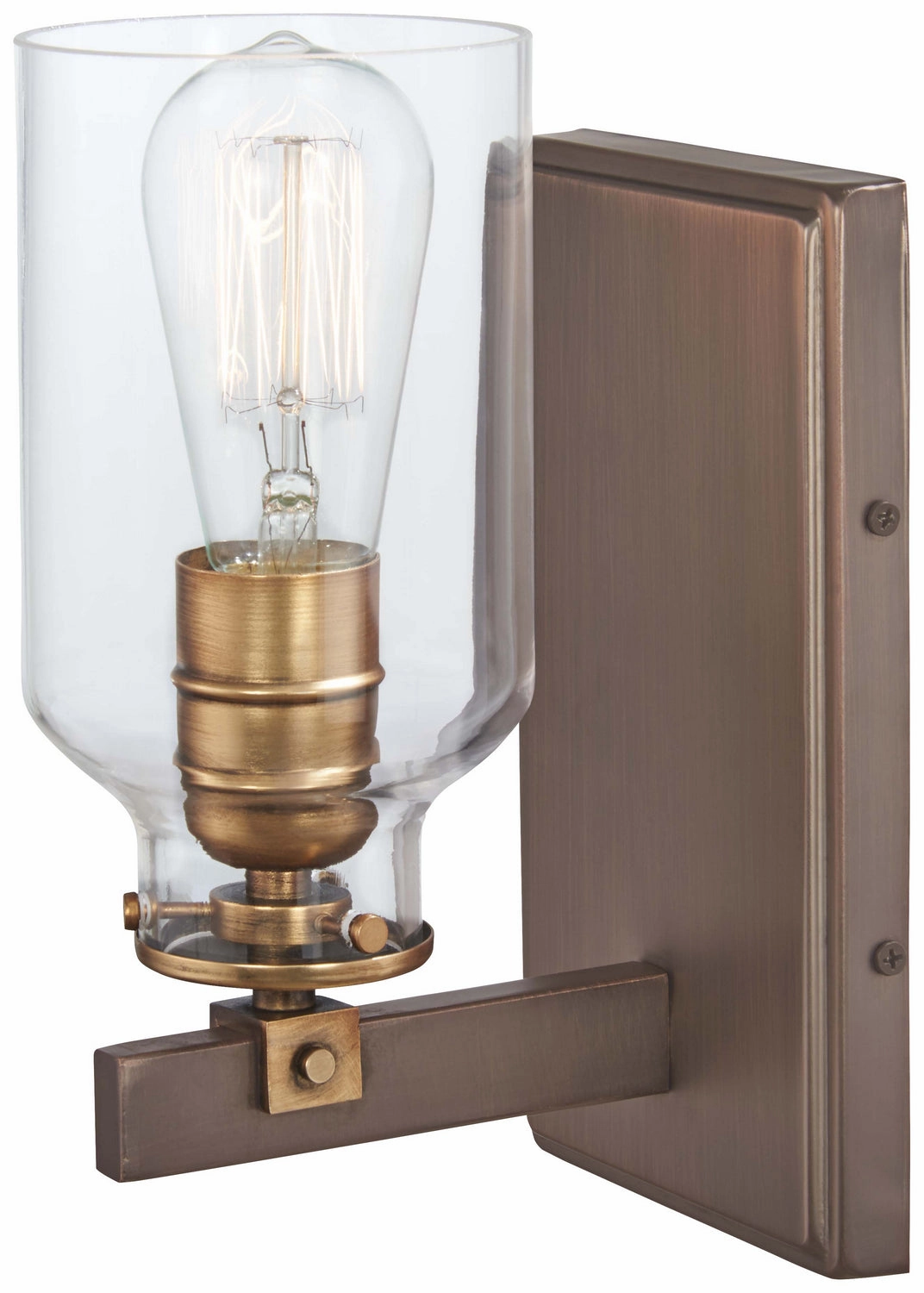 Minka Lavery Morrow One Light Bath in Harvard Court Bronze with Gold Highlights Stylish Wall Lights offers