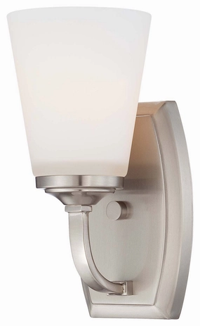Minka Lavery Overland Park One Light Bath in Brushed Nickel Stylish Wall Lights offers