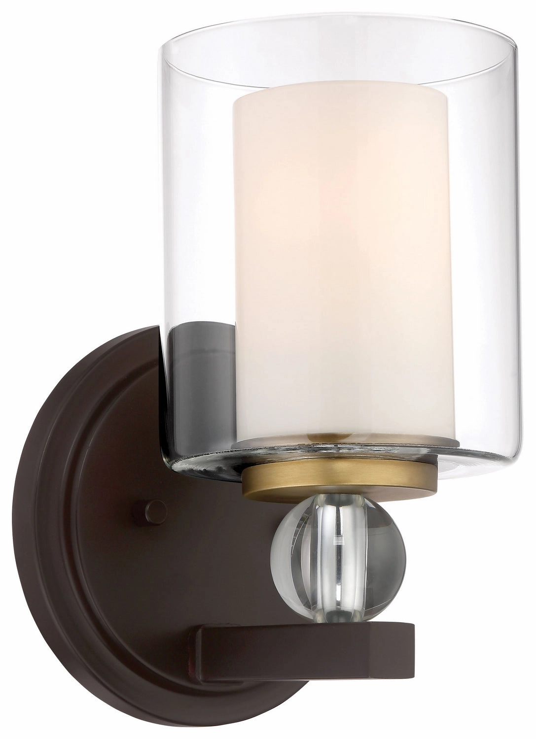 Minka Lavery Studio 5 One Light Bath in Painted Bronze with Natural Brushed Brass Clear Glass Stylish Wall Lights offers