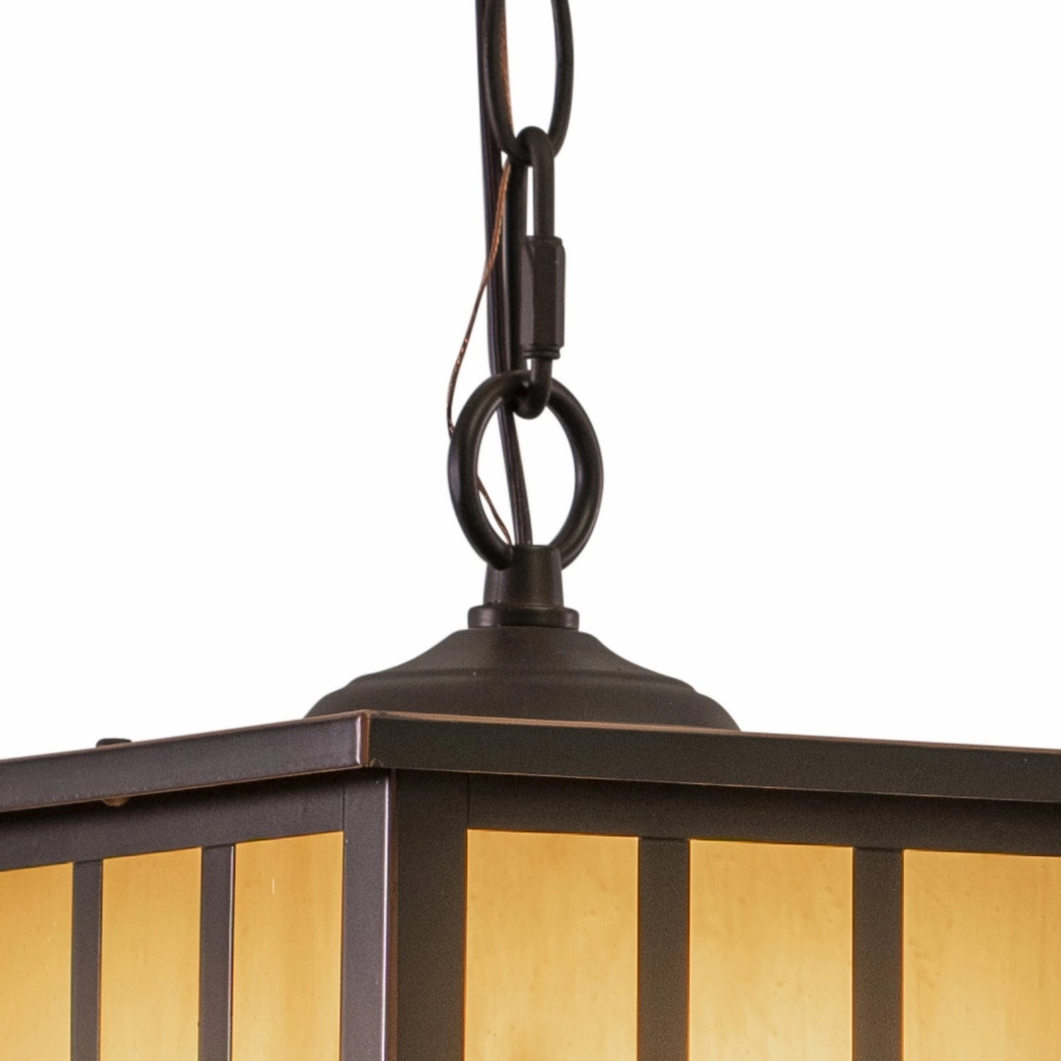 Mission One Light Outdoor Pendant Burnished Bronze Garden Hanging Lights promo