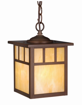 Mission One Light Outdoor Pendant Burnished Bronze Outdoor Hanging Lights Lighting premium