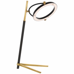 Mistral LED Table Lamp Hand-Rubbed Antique Brass and Matte Black Desk Lamps Lighting sale online