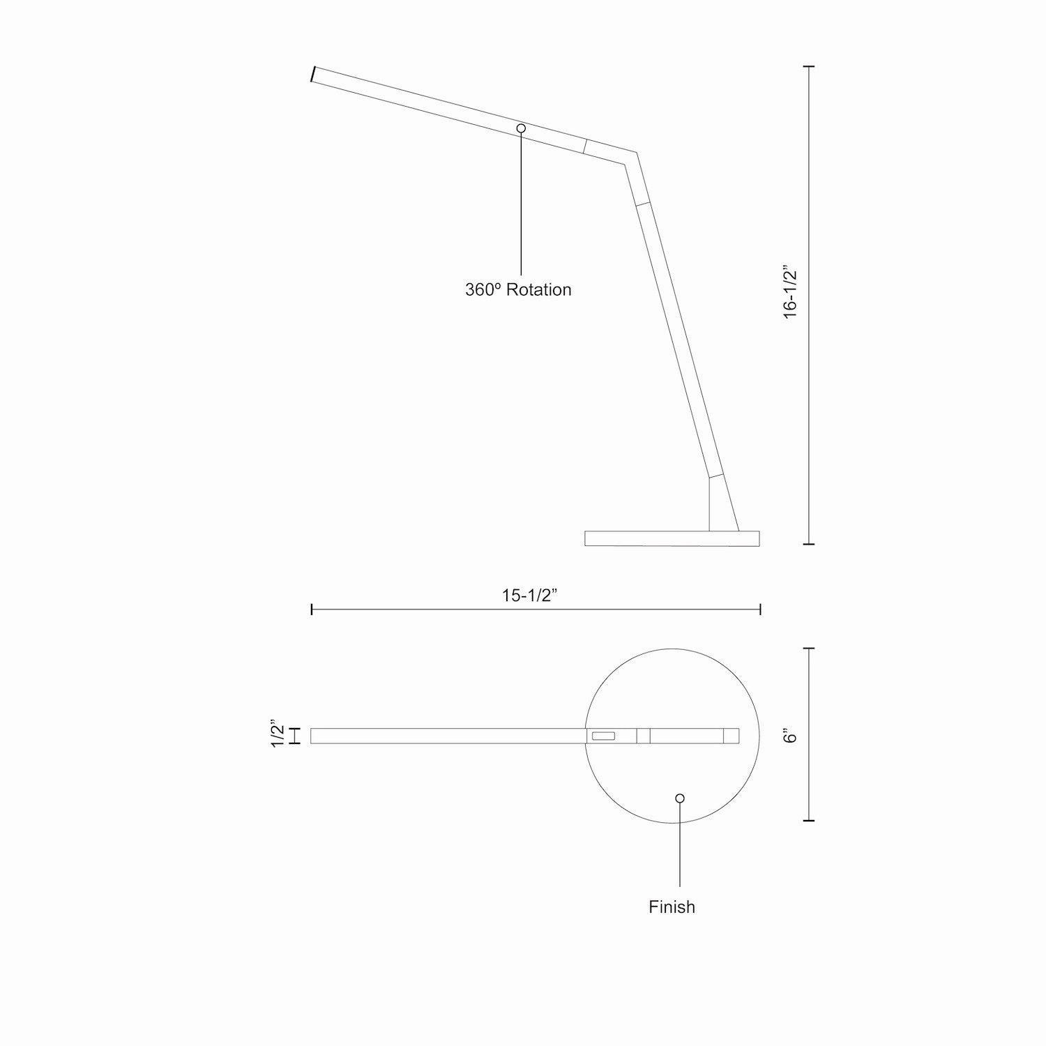 Miter LED Table Lamp Black Desk Lamps online discount