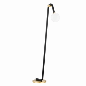 Mitzi Lighting HL382401-AGB/BK Modern Whit Lamp Aged Brass/Black Buy Lamps cheap online