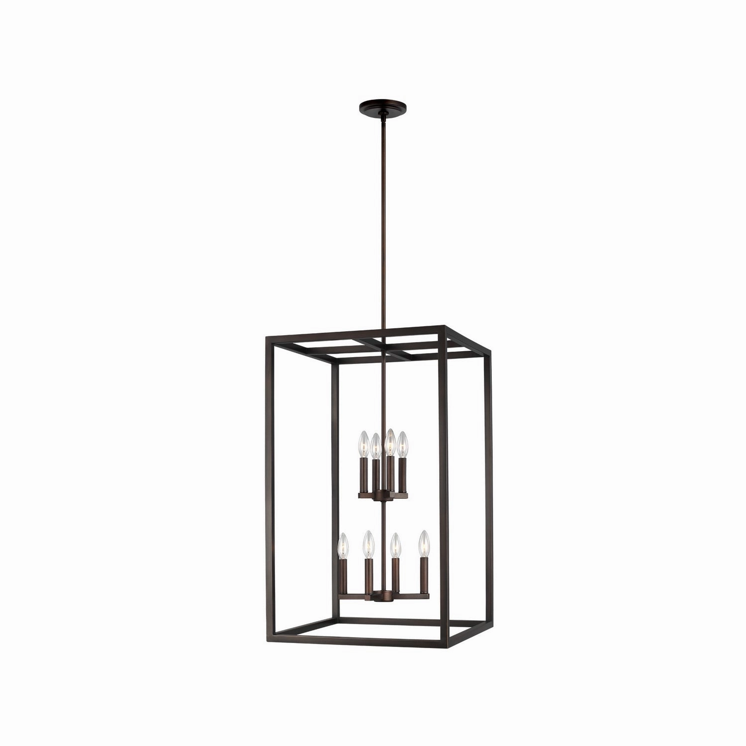 Moffet Street Eight Light Hall / Foyer Pendant Bronze Ceiling Light Fixtures on sale