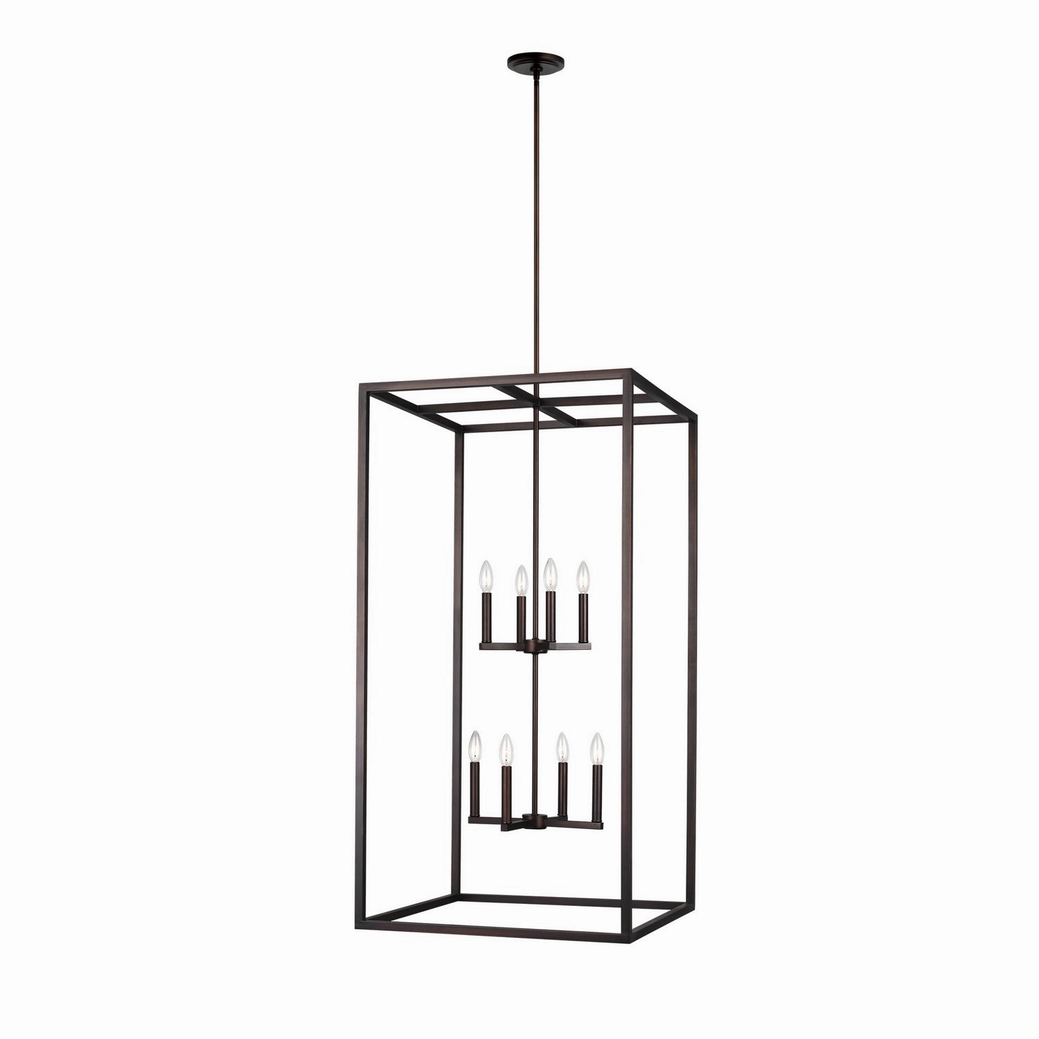 Moffet Street Eight Light Hall / Foyer Pendant Bronze Ceiling Light Fixtures on sale