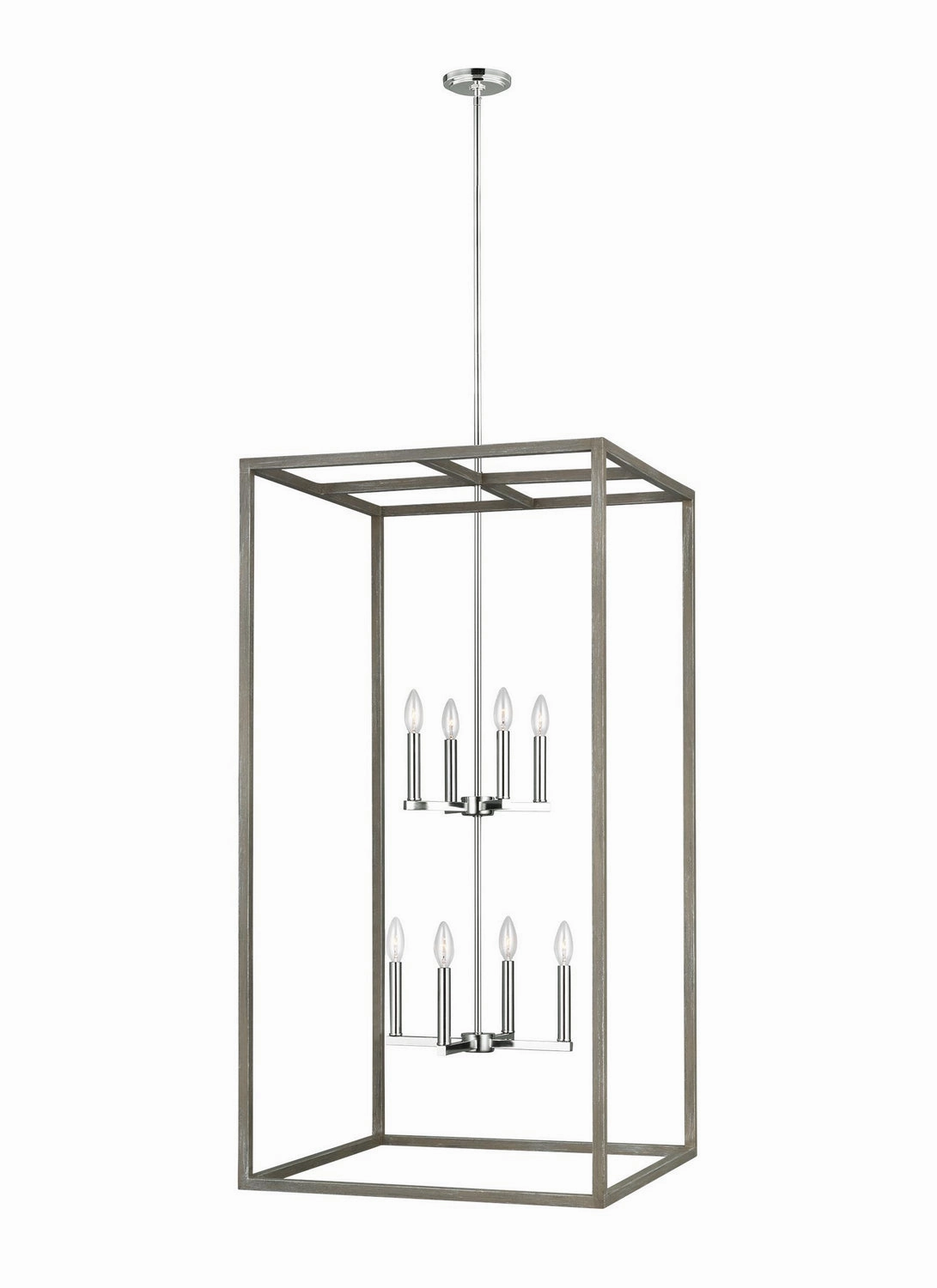 Moffet Street Eight Light Hall / Foyer Washed Pine Ceiling Lights Lighting free shipping