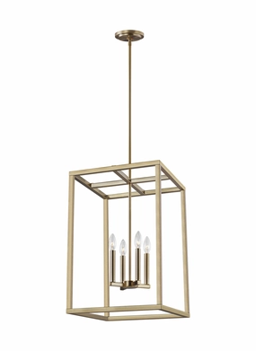 Moffet Street Four Light Hall / Foyer Satin Brass Ceiling Lights Lighting free shipping