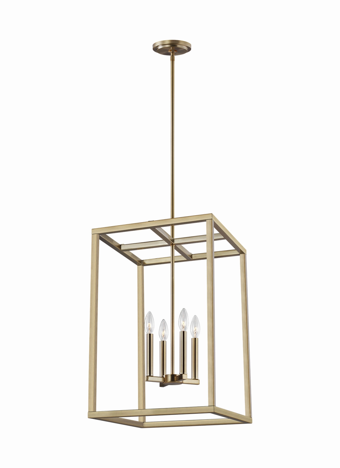 Moffet Street Four Light Hall / Foyer Satin Brass Ceiling Lights Lighting free shipping