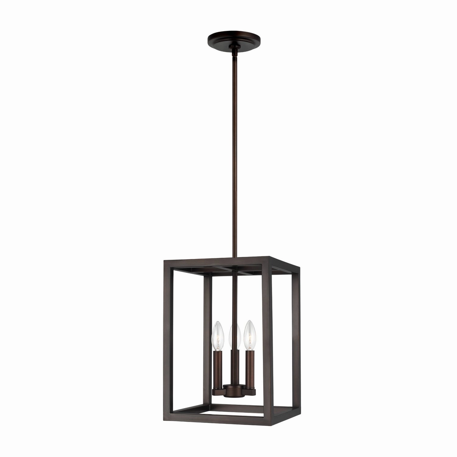 Moffet Street Three Light Hall / Foyer Pendant Bronze Ceiling Light Fixtures on sale