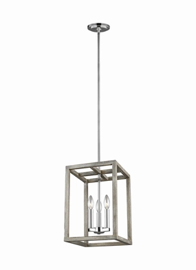 Moffet Street Three Light Hall / Foyer Pendant Washed Pine Ceiling Lights Lighting free shipping