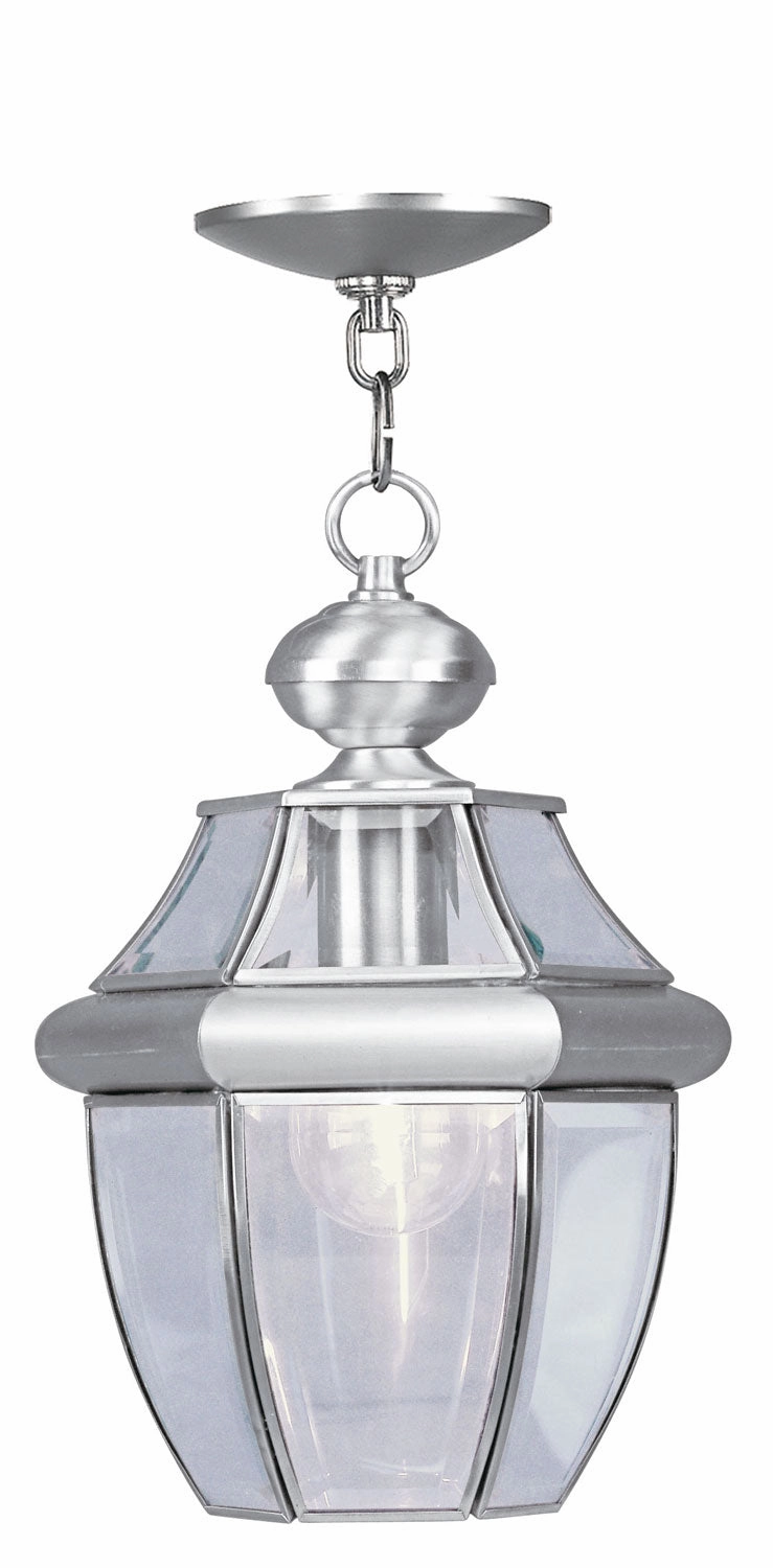 Monterey One Light Outdoor Pendant Brushed Nickel Outdoor Hanging Lights Lighting value pack