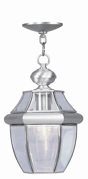Monterey One Light Outdoor Pendant Brushed Nickel Outdoor Hanging Lights Lighting value pack