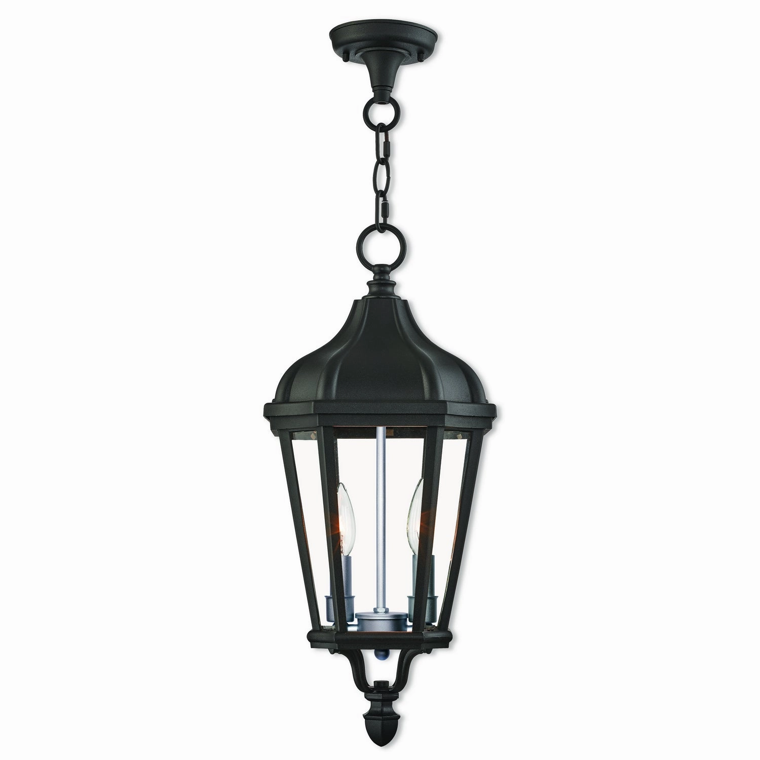 Morgan Two Light Outdoor Pendant Textured Black w/ Antique Silver Cluster Outdoor Hanging Lights Lighting value pack
