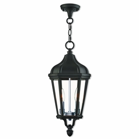 Morgan Two Light Outdoor Pendant Textured Black w/ Antique Silver Cluster Outdoor Hanging Lights Lighting value pack