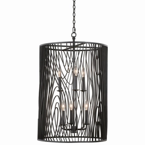 Morre Six Light Foyer Pendant Black Iron Ceiling Lights Lighting discount price