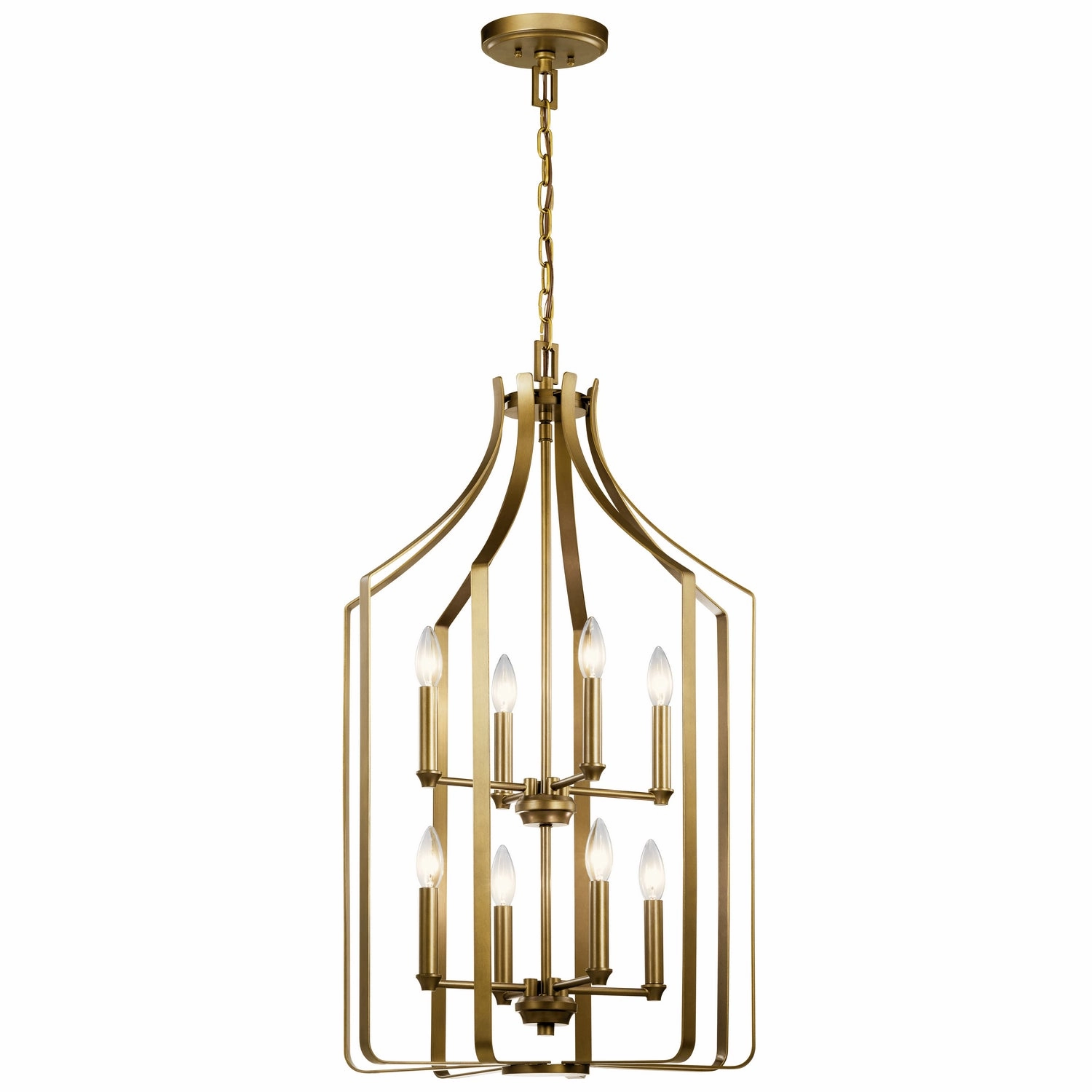 Morrigan Eight Light Foyer Chandelier Natural Brass Ceiling Lights Lighting free shipping