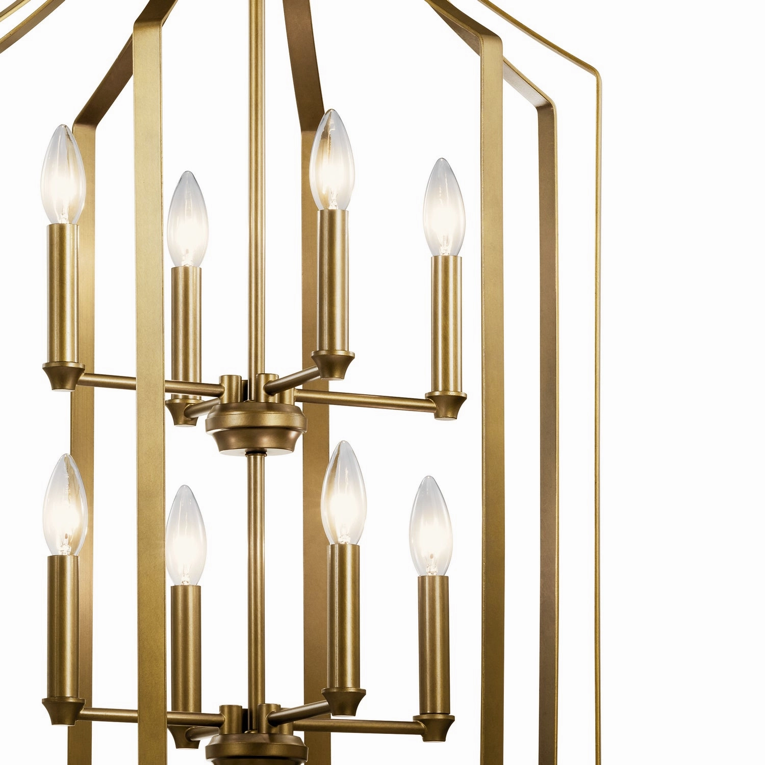 Morrigan Eight Light Foyer Chandelier Natural Brass Ceiling Light Fixtures on sale