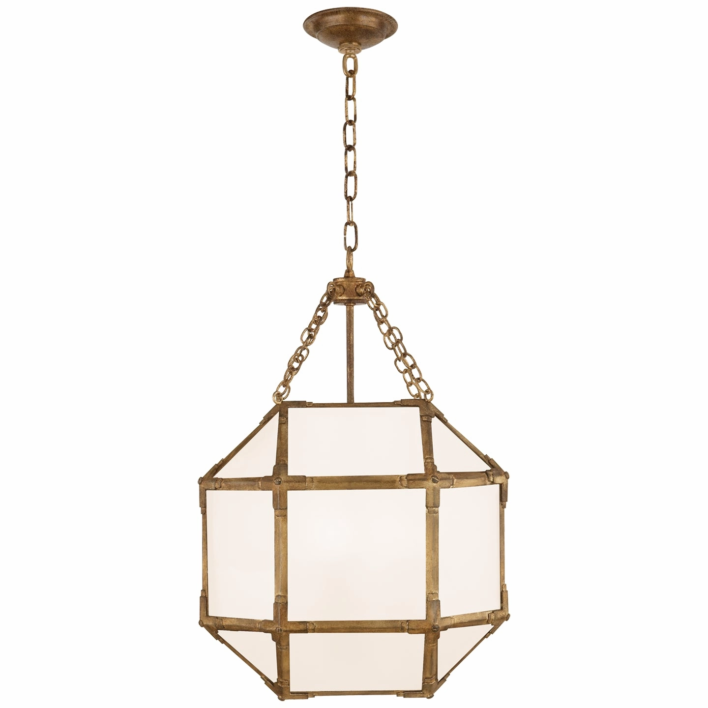 Morris Three Light Lantern Gilded Iron Ceiling Lights Lighting best price