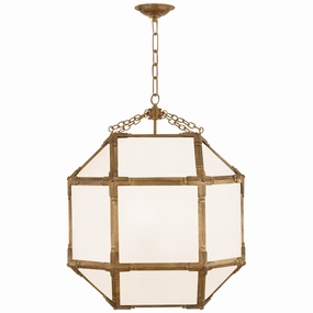 Morris Three Light Lantern Gilded Iron Ceiling Lights Lighting best price