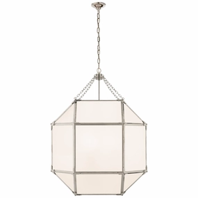 Morris Three Light Lantern Polished Nickel Ceiling Lights Lighting best price