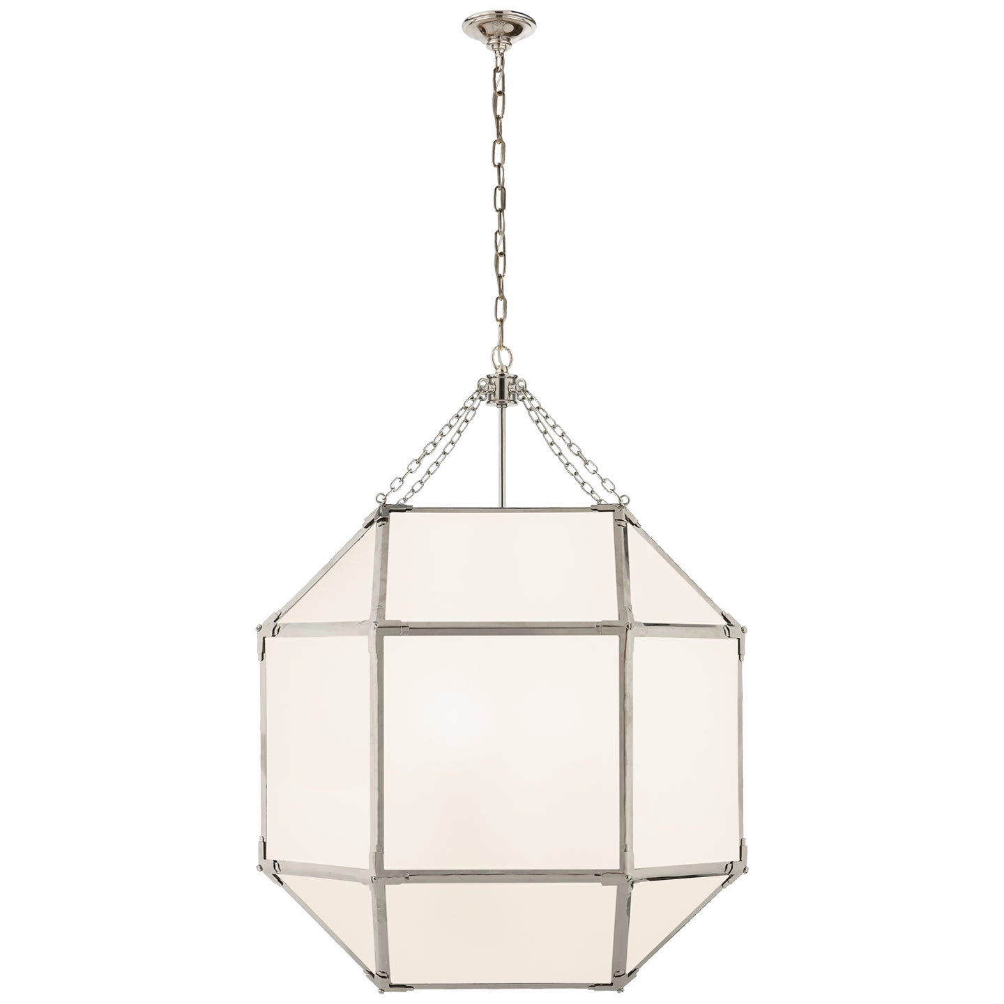 Morris Three Light Lantern Polished Nickel Ceiling Lights Lighting best price